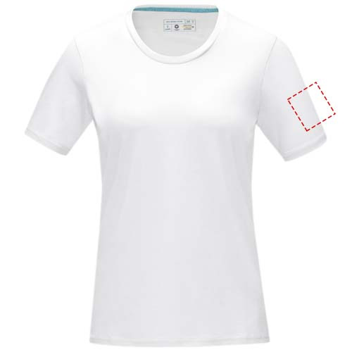 Azurite short sleeve women’s organic t-shirt: Logon sijainti – vasen olkavarsi