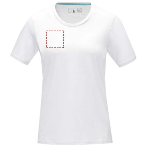 Azurite short sleeve women’s organic t-shirt: Logon sijainti – oikea rinta