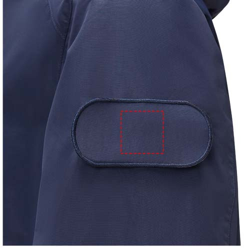 Kai unisex lengva GRS perdirbta apskrita striukė: Logotipo vieta – pleistras