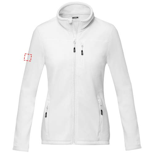 Amber GRS recycelte Fleecejacke für Damen: Logoposition – rechter Oberarm