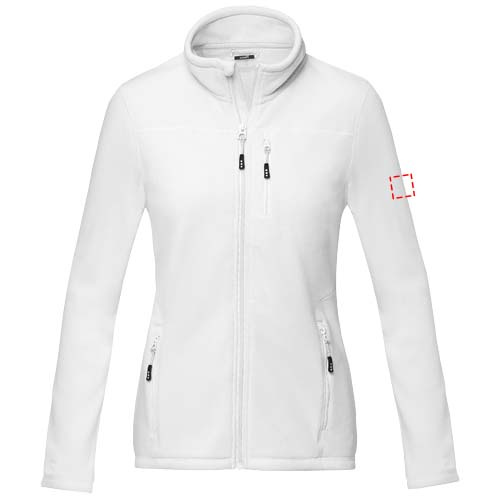 Amber GRS recycelte Fleecejacke für Damen: Logoposition – linker Oberarm