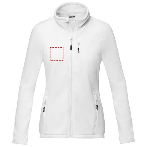 Amber GRS recycelte Fleecejacke für Damen: Logoposition – rechte Brust