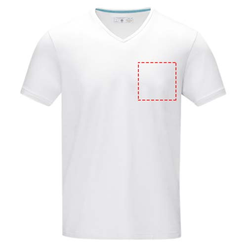 Kawartha short sleeve men's organic V-neck t-shirt: Logo position – left chest