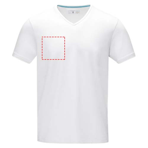 Kawartha short sleeve men's organic V-neck t-shirt: Logo position – right chest
