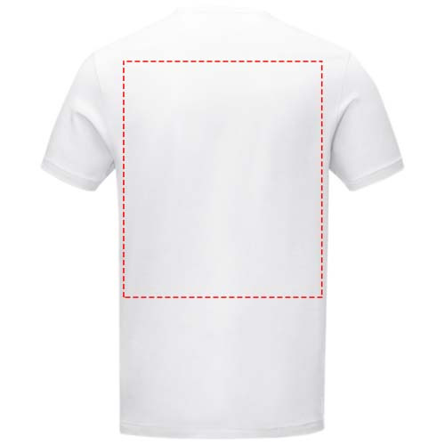 Kawartha short sleeve men's organic V-neck t-shirt: Logo position – upper back