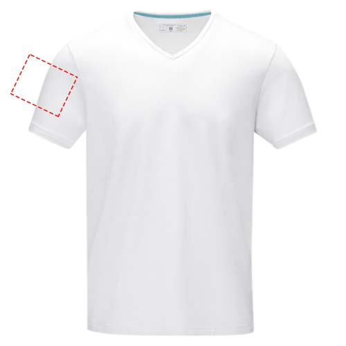 Kawartha short sleeve men's organic V-neck t-shirt: Logo position – right bicep
