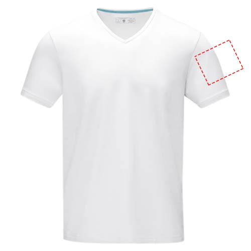 Kawartha short sleeve men's organic V-neck t-shirt: Logo position – left bicep