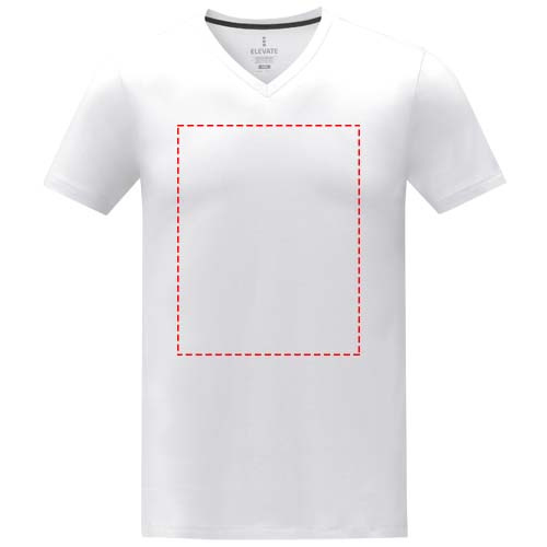 Somoto T-Shirt mit V-Ausschnitt für Herren  : Logoposition – gesamte Vorderseite des Kleidungsstücks