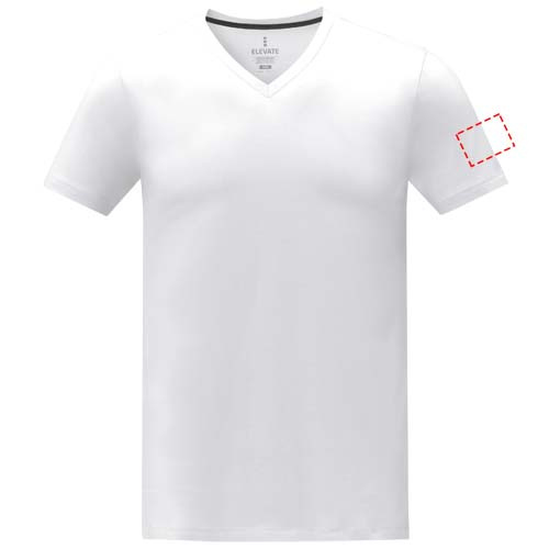 Somoto T-Shirt mit V-Ausschnitt für Herren  : Logoposition – linker Oberarm