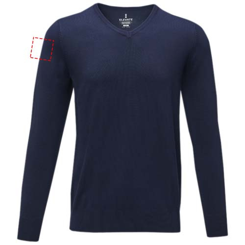 Pull homme à col V Stanton: Emplacement du logo – biceps droit