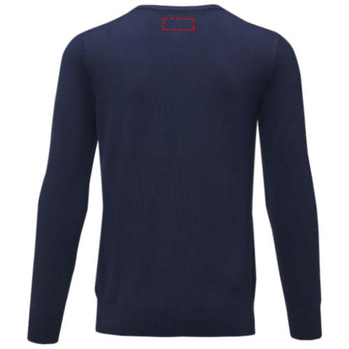 Pull homme à col rond Merrit: Emplacement du logo – haut du dos