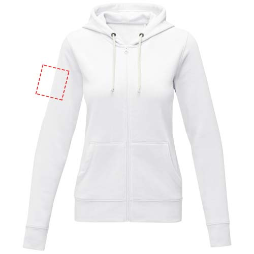 Theron Damen Kapuzenpullover mit Reißverschluss: Logoposition – rechter Oberarm