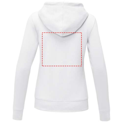 Theron Damen Kapuzenpullover mit Reißverschluss: Logoposition – oberer Rücken