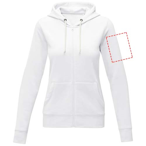 Theron Damen Kapuzenpullover mit Reißverschluss: Logoposition – linker Oberarm