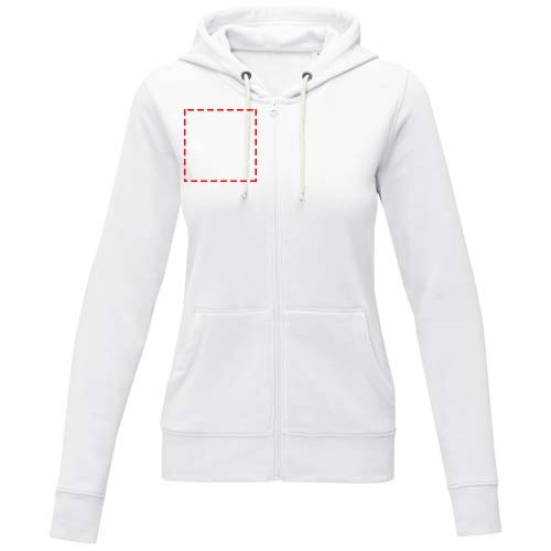 Theron Damen Kapuzenpullover mit Reißverschluss: Logoposition – rechte Brust