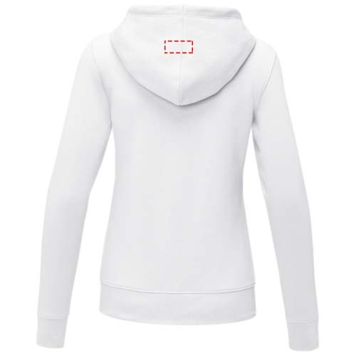 Theron Damen Kapuzenpullover mit Reißverschluss: Logoposition – oberer Rücken