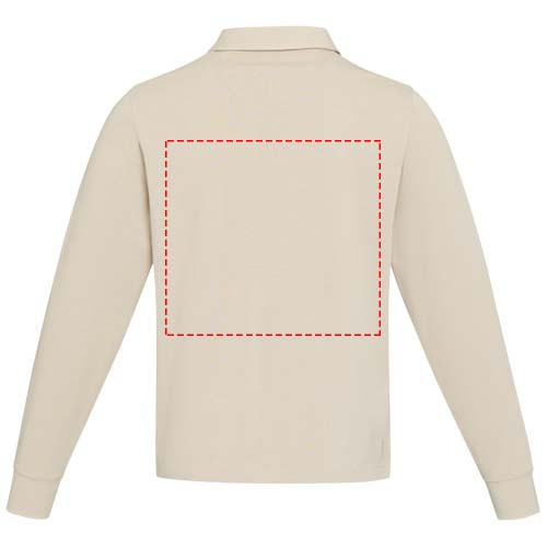 Clyde unisex organic rugby polo sweatshirt: Logo position – upper back