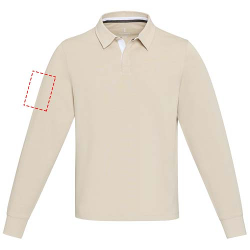 Clyde unisex organic rugby polo sweatshirt: Logo position – right bicep