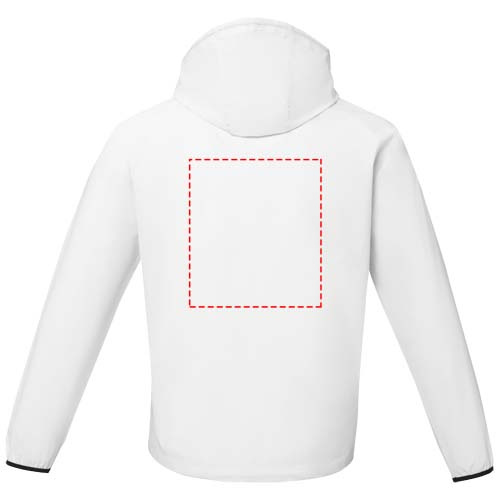Dinlas leichte Jacke für Herren: Logoposition – oberer Rücken