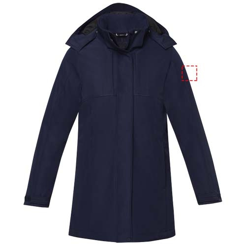 Hardy isolerad damparkas: Logotypens placering – vänster överarm