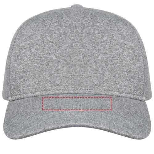 Casquette extensible à 5 panneaux Manu: Emplacement du logo — Visière de la casquette