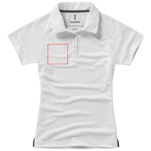Otavas sieviešu polo ar īsām piedurknēm: Logotipa izvietojums – krūšu labā puse