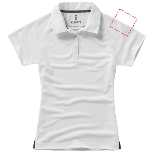 Otavas sieviešu polo ar īsām piedurknēm: Logotipa izvietojums – kreisais augšdelms