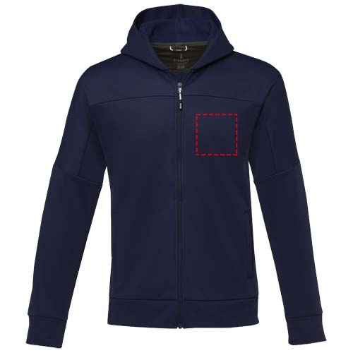 Nubia Performance Kapuzensweatjacke für Herren: Logoposition – linke Brust