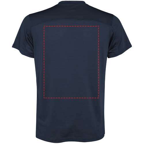 Slam vīriešu sporta t-krekls ar īsām piedurknēm: Logotipa izvietojums – muguras augšdaļa