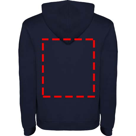 Urban meeste kapuutsiga hoodie: Logo asukoht – selja ülaosa