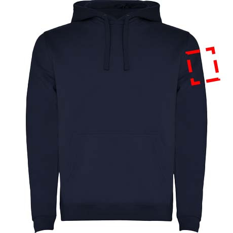 Urban meeste kapuutsiga hoodie: Logo asukoht – vasak õlavars