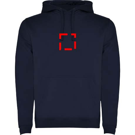 Urban meeste kapuutsiga hoodie: Logo asukoht – rõiva kogu esiosa