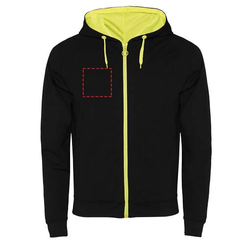 Fuji unisex sweatshirtjacka: Logotypens placering – höger bröst
