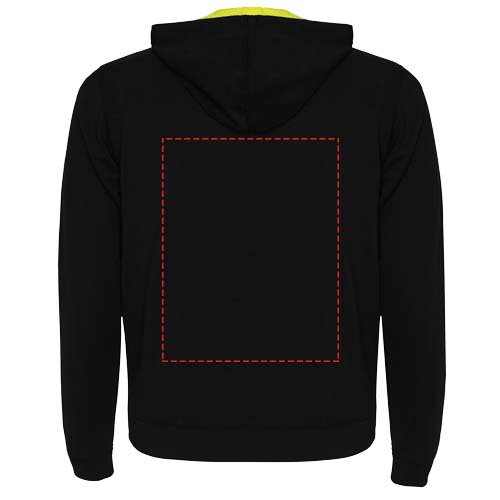 Fuji unisex sweatshirtjacka: Logotypens placering – övre delen av ryggen