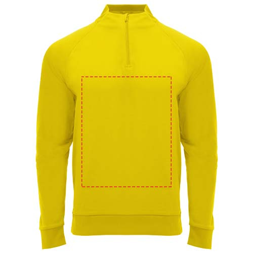 Epiro pitkähihainen neljännesvetoketjullinen pusero, unisex: Logon sijainti – vaatteen koko etuosa