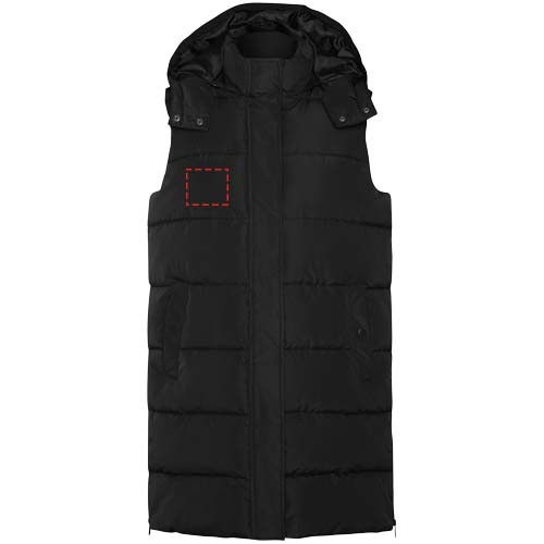 Reine Steppweste für Damen: Logoposition – rechte Brust