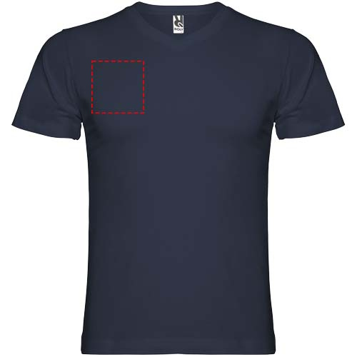 Samoyedo T-Shirt mit V-Ausschnitt für Herren: Logoposition – rechte Brust