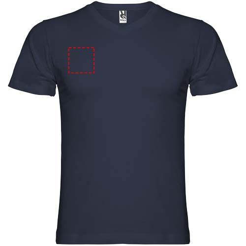 Samoyedo T-Shirt mit V-Ausschnitt für Herren: Logoposition – rechte Brust
