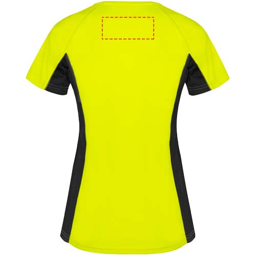 Shanghai lühikeste varrukatega naiste spordisärk: Logo asukoht – selja ülaosa