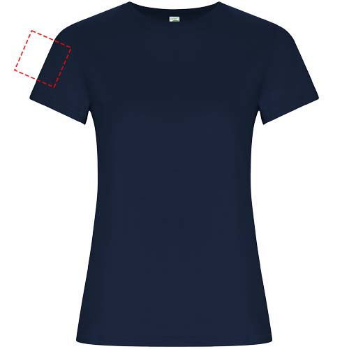Golden kortärmad T-shirt för dam: Logotypens placering – höger överarm