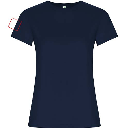 Golden kortärmad T-shirt för dam: Logotypens placering – höger överarm