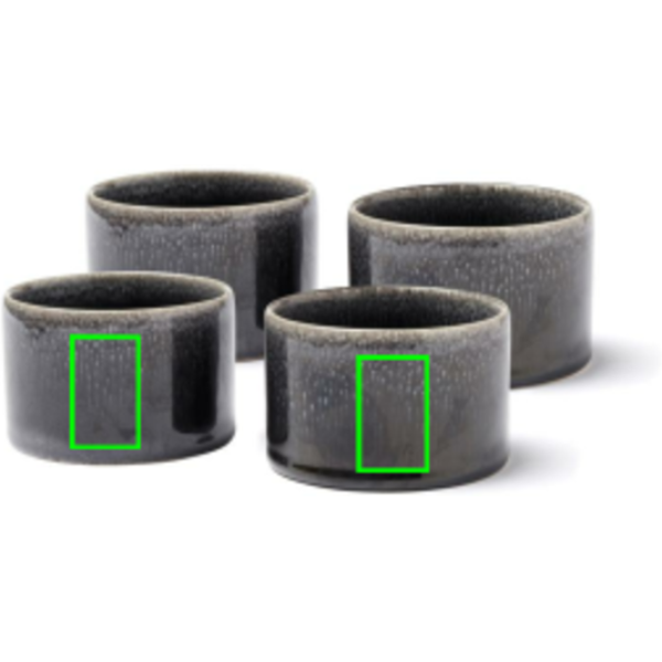 Lot de 4 mini-bols VINGA Nomimono: Emplacement du logo – face avant du produit