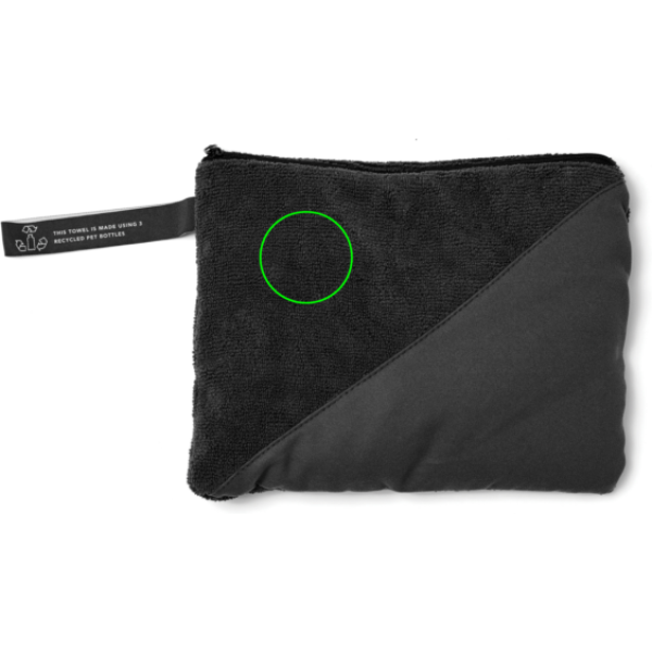 VINGA GRS RPET active dry towel 40 x 80cm: Logo position – product