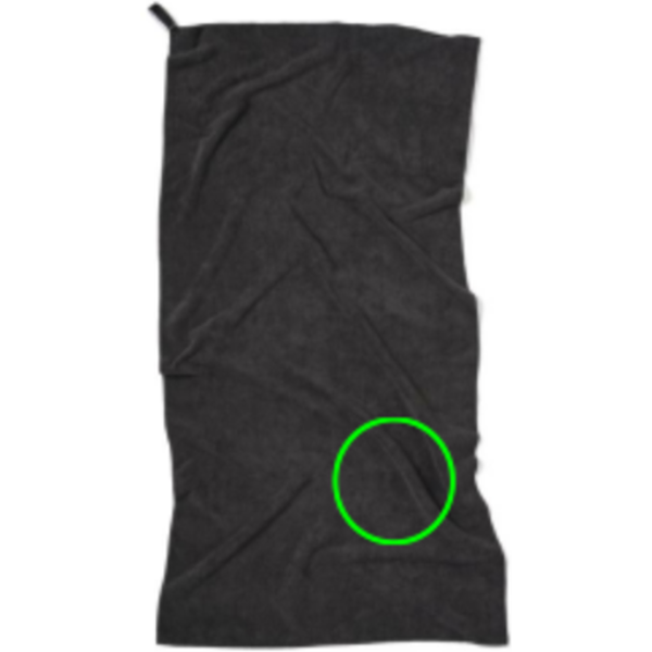 VINGA GRS RPET active dry towel 140 x 70cm: Logo position – inside of the product