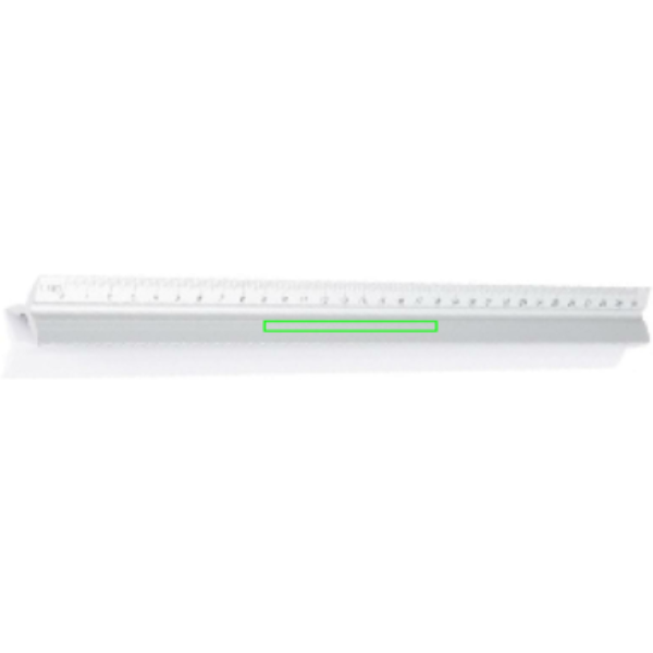 Skallinjal Aluminium: Logotypens placering – produkt