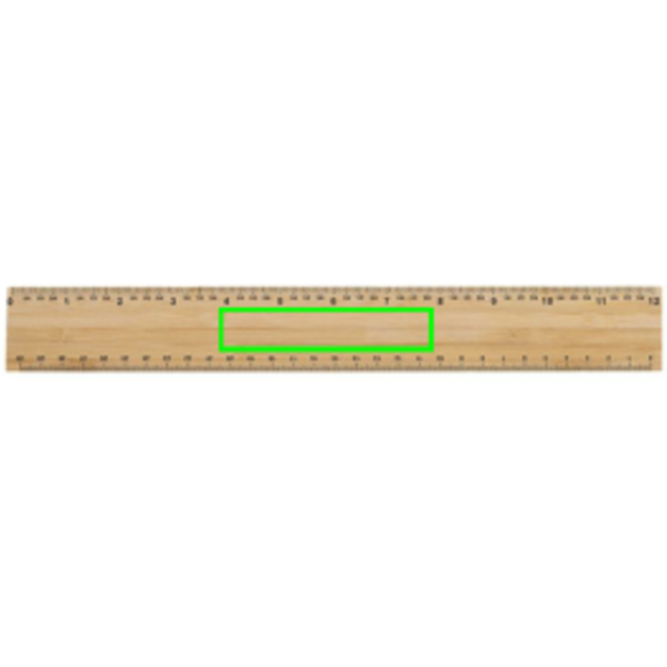 Timberson extra thick 30cm double sided bamboo ruler: Logo position – front of the product