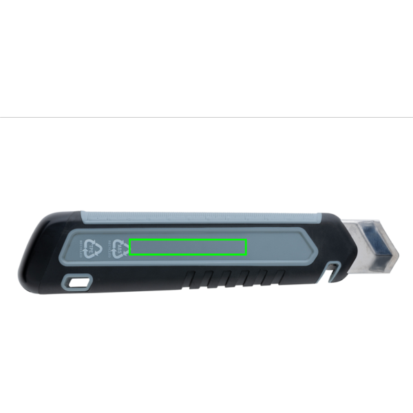 Refillable RCS rplastic heavy duty snap-off knife soft grip: Logo position – back of the product