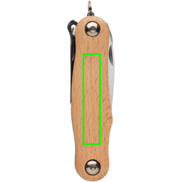 Holz Taschenmesser: Logoposition – Vorderseite des Produkts
