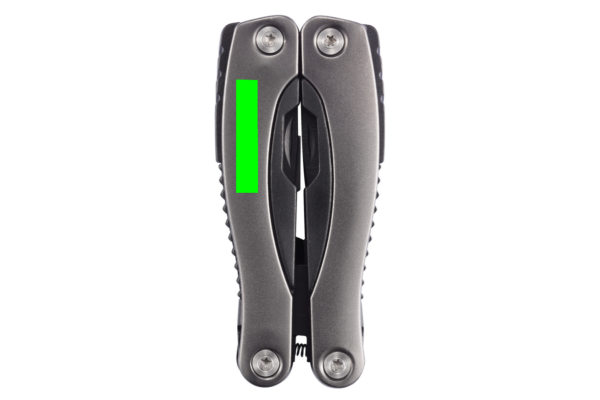 Fix grip multitool: Logotipa izvietojums – izstrādājuma priekšpuses kreisā puse