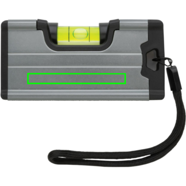 Wasserwaage im Taschenformat mit Magnet: Logoposition – Vorderseite des Produkts
